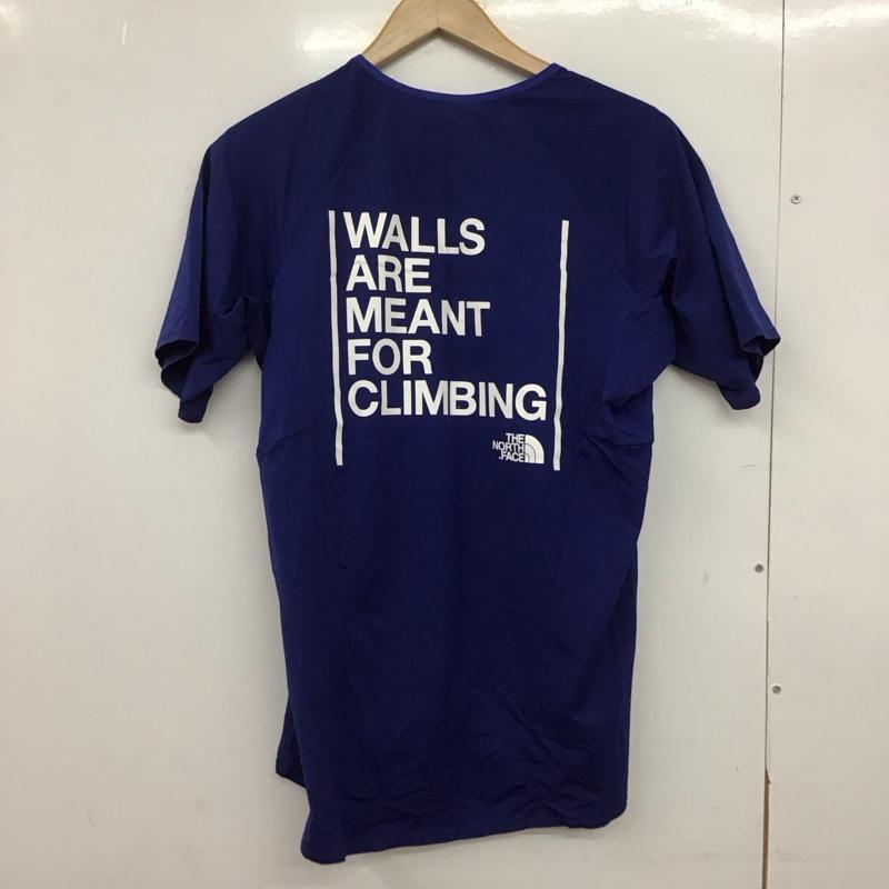 ザノースフェイス THE NORTH FACE Tシャツ 半袖 nt31996 半袖カットソー プリントTシャツ L ロゴ、文字 青 / ブルー /  メンズ USED 古着 中古 10146704