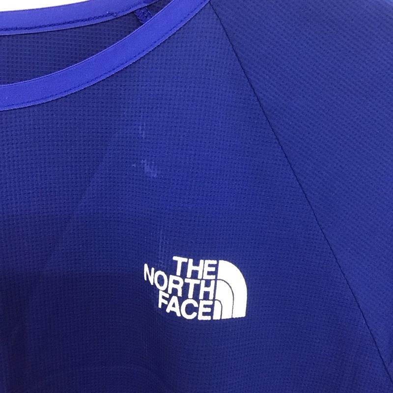 ザノースフェイス THE NORTH FACE Tシャツ 半袖 nt31996 半袖カットソー プリントTシャツ L ロゴ、文字 青 / ブルー /  メンズ USED 古着 中古 10146704