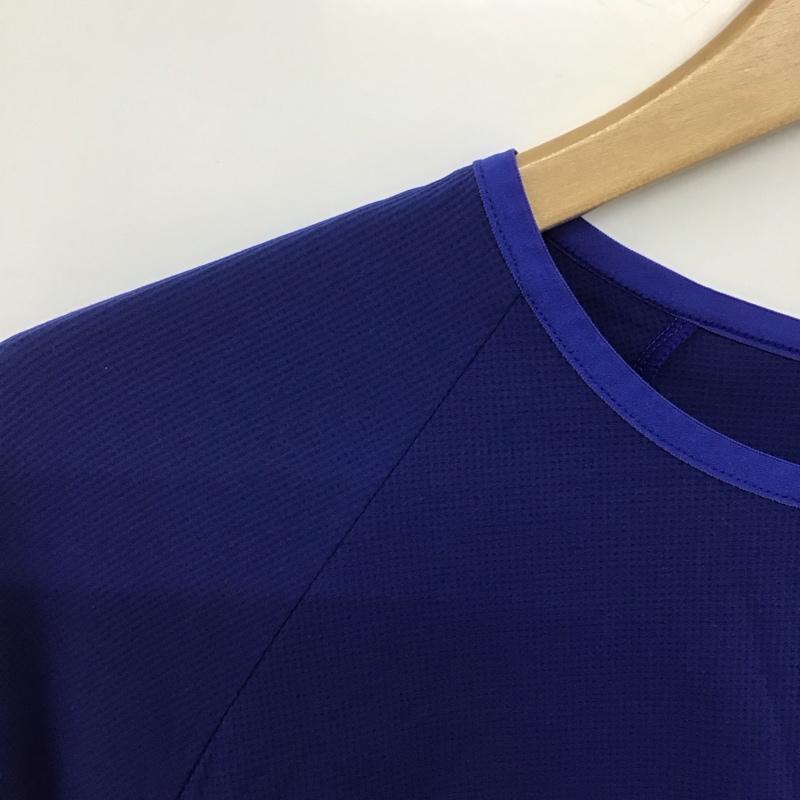 ザノースフェイス THE NORTH FACE Tシャツ 半袖 nt31996 半袖カットソー プリントTシャツ L ロゴ、文字 青 / ブルー /  メンズ USED 古着 中古 10146704
