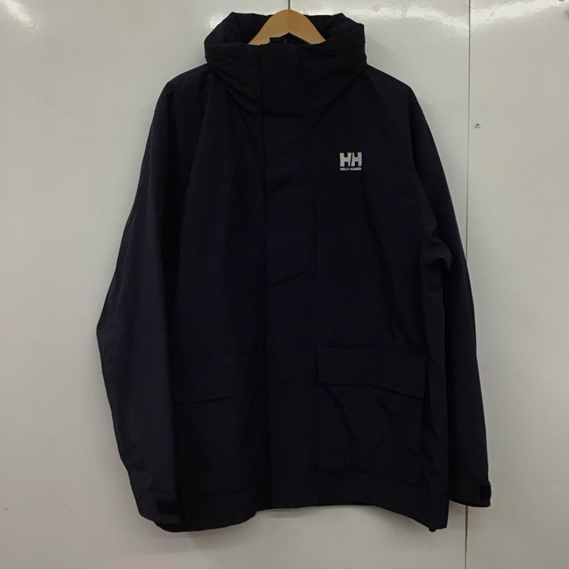 ヘリーハンセン HELLY HANSEN ジャケット、上着 ジャンパー、ブルゾン ジップアップジャケット ナイロンジャケット アウター スタンドカラー L ロゴ、文字 紺 / ネイビー /  メンズ USED 古着 中古 10146730