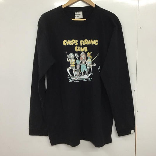 カオス フィッシング クラブ Chaos Fishing Club カットソー 長袖 長袖カットソー プリントカットソー クルーネック L プリント 黒 / ブラック /  メンズ USED 古着 中古 10146755