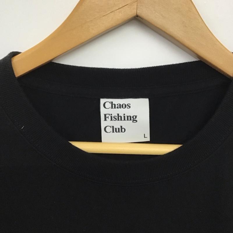 カオス フィッシング クラブ Chaos Fishing Club カットソー 長袖 長袖カットソー プリントカットソー クルーネック L プリント 黒 / ブラック /  メンズ USED 古着 中古 10146755