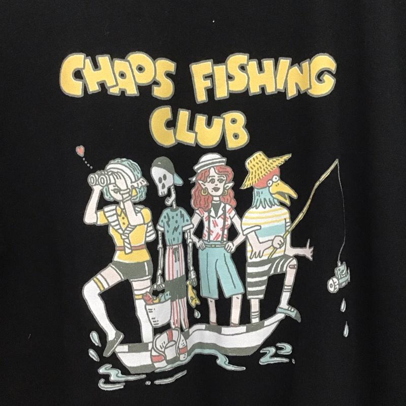 カオス フィッシング クラブ Chaos Fishing Club カットソー 長袖 長袖カットソー プリントカットソー クルーネック L プリント 黒 / ブラック /  メンズ USED 古着 中古 10146755
