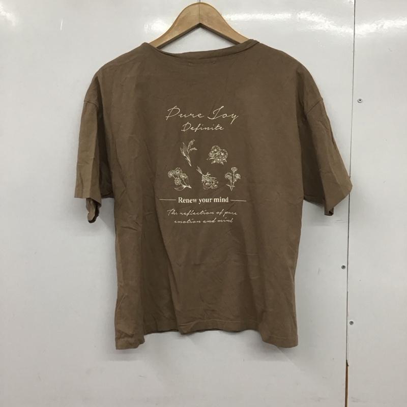 エヘカソポ ehka sopo Tシャツ 半袖 FREE 無地 茶 / ブラウン /  レディース USED 古着 中古 10146768