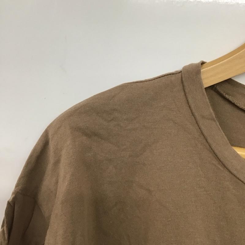 エヘカソポ ehka sopo Tシャツ 半袖 FREE 無地 茶 / ブラウン /  レディース USED 古着 中古 10146768