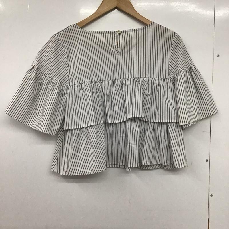 フーズフーチコ who s who Chico カットソー 半袖 FREE ストライプ 白 / ホワイト /  レディース USED 古着 中古 10146778