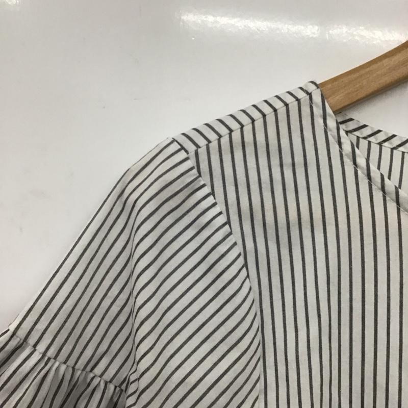 フーズフーチコ who s who Chico カットソー 半袖 FREE ストライプ 白 / ホワイト /  レディース USED 古着 中古 10146778