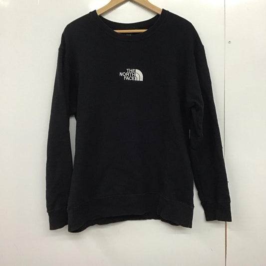ザノースフェイス THE NORTH FACE トレーナー 長袖 長袖トレーナー スウェット クルーネック プルオーバー L ロゴ、文字 ダークグレー / ダークグレー /  メンズ USED 古着 中古 10146779