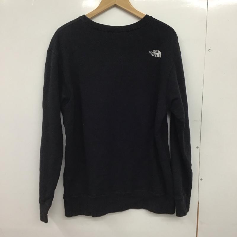 ザノースフェイス THE NORTH FACE トレーナー 長袖 長袖トレーナー スウェット クルーネック プルオーバー L ロゴ、文字 ダークグレー / ダークグレー /  メンズ USED 古着 中古 10146779