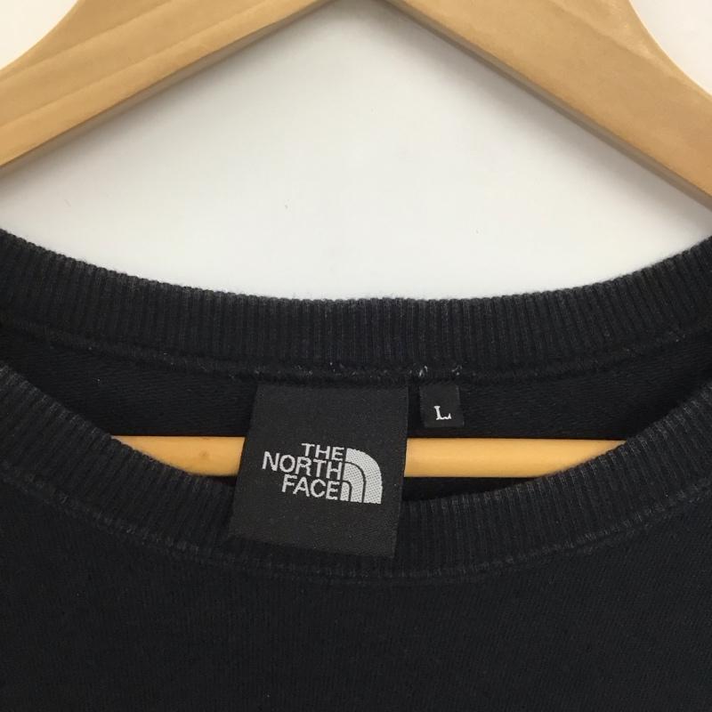 ザノースフェイス THE NORTH FACE トレーナー 長袖 長袖トレーナー スウェット クルーネック プルオーバー L ロゴ、文字 ダークグレー / ダークグレー /  メンズ USED 古着 中古 10146779
