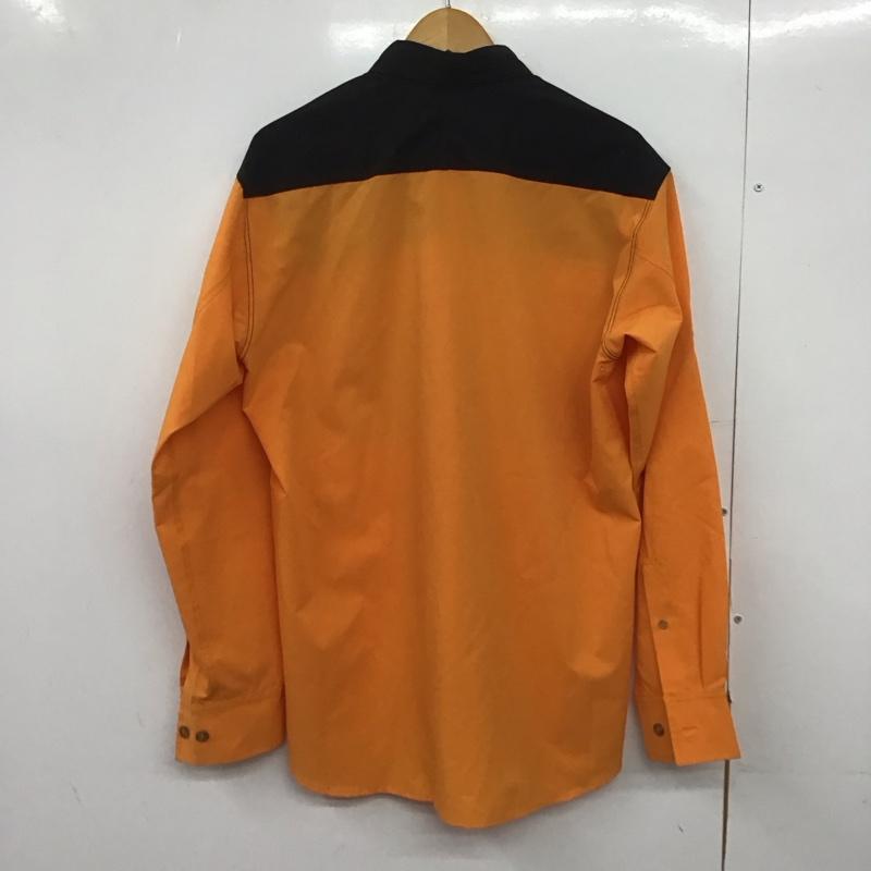 ザノースフェイス THE NORTH FACE シャツ、ブラウス 長袖 nr12101 シーカーズシャツ 長袖シャツ L ロゴ、文字 橙 / オレンジ /  メンズ USED 古着 中古 10146781