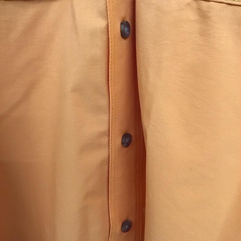 ザノースフェイス THE NORTH FACE シャツ、ブラウス 長袖 nr12101 シーカーズシャツ 長袖シャツ L ロゴ、文字 橙 / オレンジ /  メンズ USED 古着 中古 10146781