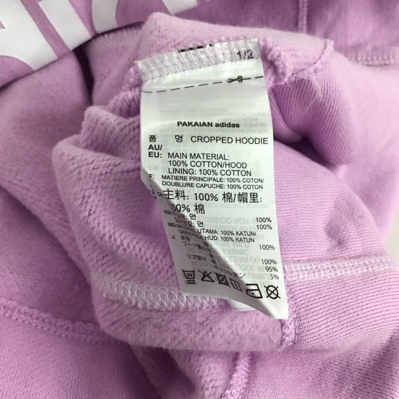 アディダス adidas パーカー 長袖 FM1745 クロップド パーカー M プリント 紫 / パープル /  レディース USED 古着 中古 10146791