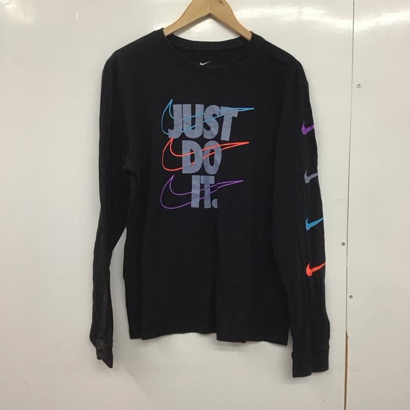 ナイキ NIKE カットソー 長袖 db6189-010 サッカーフットサルウェアー プリントTシャツ L プリント 黒 / ブラック /  メンズ USED 古着 中古 10146806