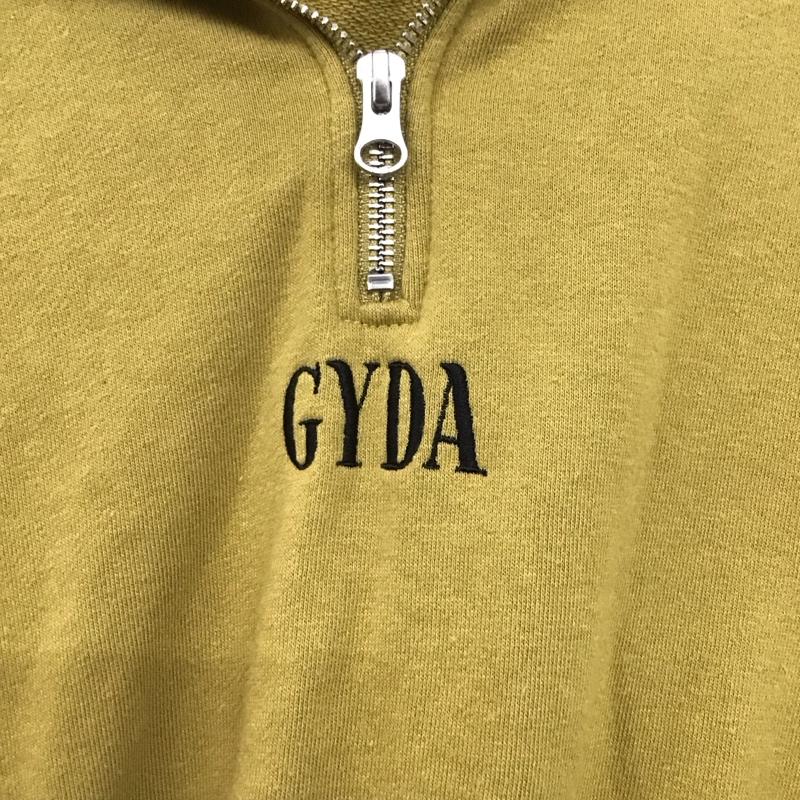 ジェイダ GYDA トレーナー 長袖 072252732401-01 BIG COLLARハーフZIPショートスウェットトップス FREE ロゴ、文字 マスタード / マスタード /  レディース USED 古着 中古 10146807