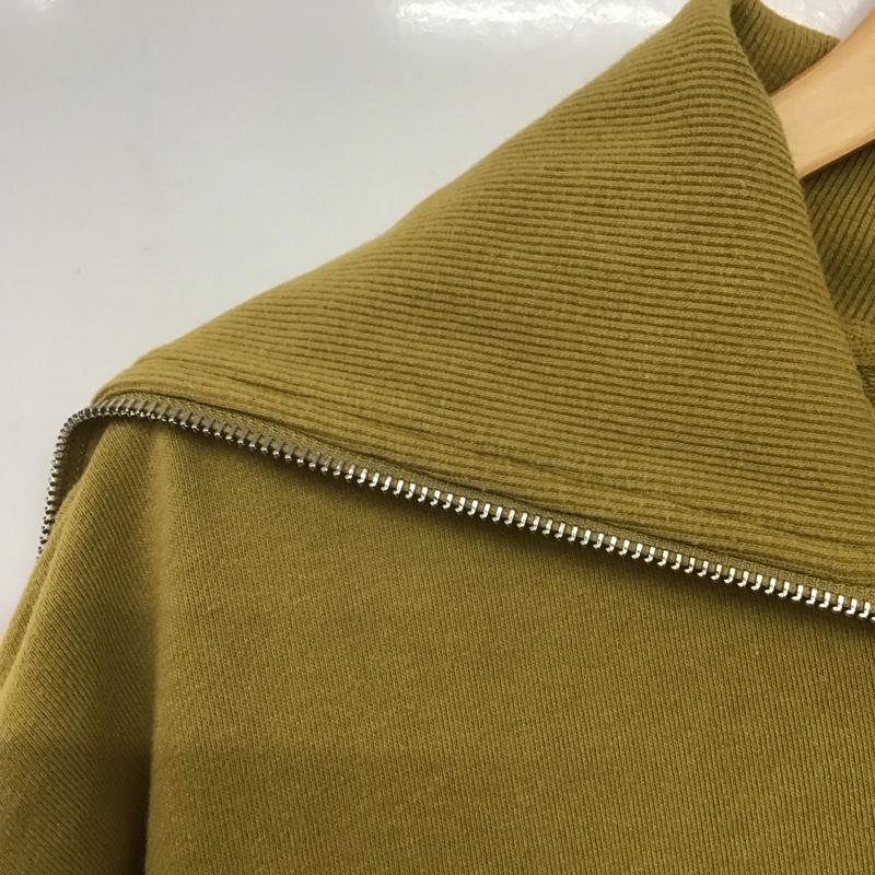 ジェイダ GYDA トレーナー 長袖 072252732401-01 BIG COLLARハーフZIPショートスウェットトップス FREE ロゴ、文字 マスタード / マスタード /  レディース USED 古着 中古 10146807