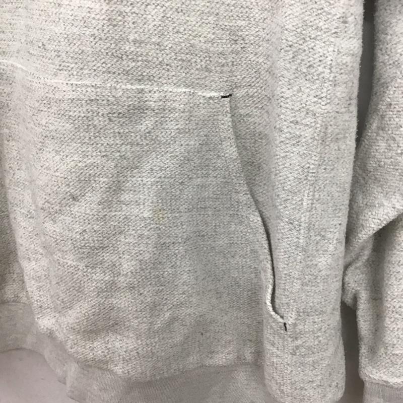 アディダス adidas パーカー 長袖 長袖パーカー プルオーバーパーカー スウェット M ロゴ、文字 灰 / グレー /  メンズ USED 古着 中古 10146833