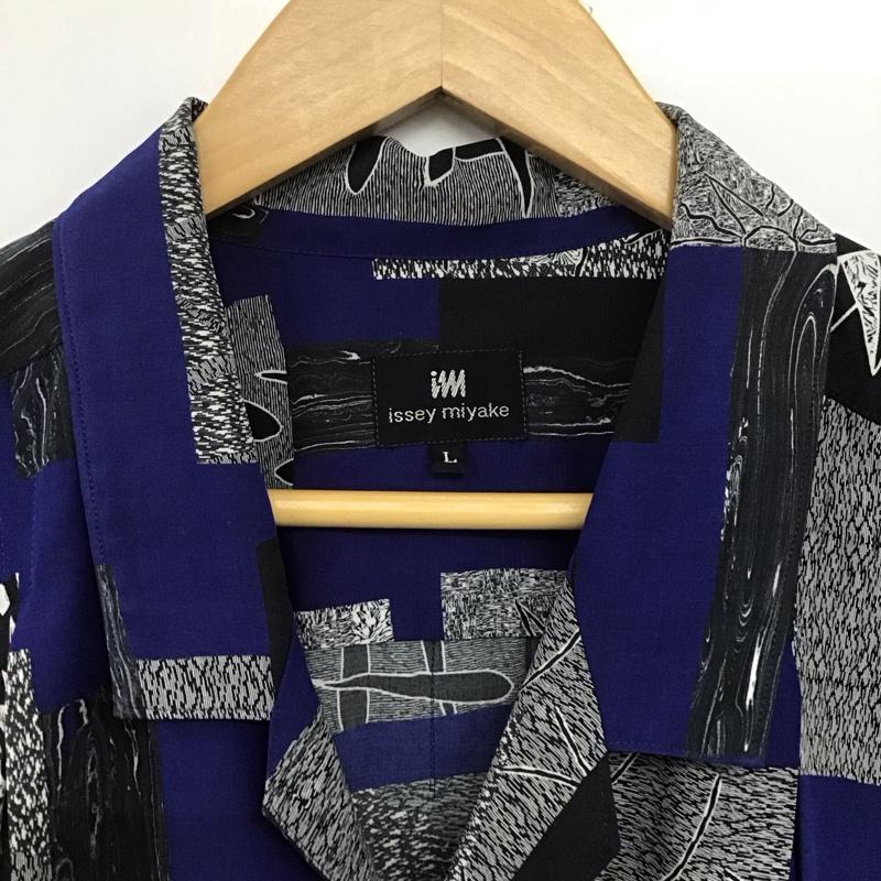 イッセイミヤケ ISSEY MIYAKE シャツ、ブラウス 半袖 半袖シャツ 無地シャツ カラーシャツ 80s 90s L プリント マルチカラー / マルチカラー /  メンズ USED 古着 中古 10146839