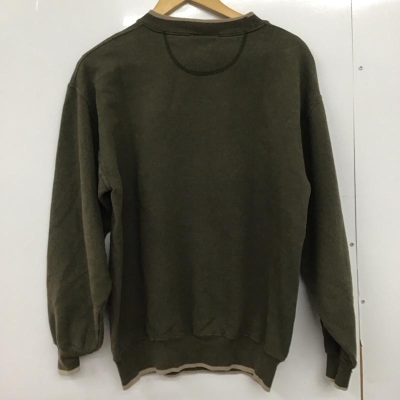 古着 USED トレーナー 長袖 長袖トレーナー スウェット クルーネック プルオーバー ロゴ、文字 カーキ / カーキ /  メンズ USED 古着 中古 10146849