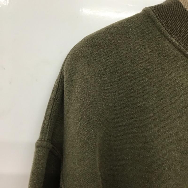 古着 USED トレーナー 長袖 長袖トレーナー スウェット クルーネック プルオーバー ロゴ、文字 カーキ / カーキ /  メンズ USED 古着 中古 10146849