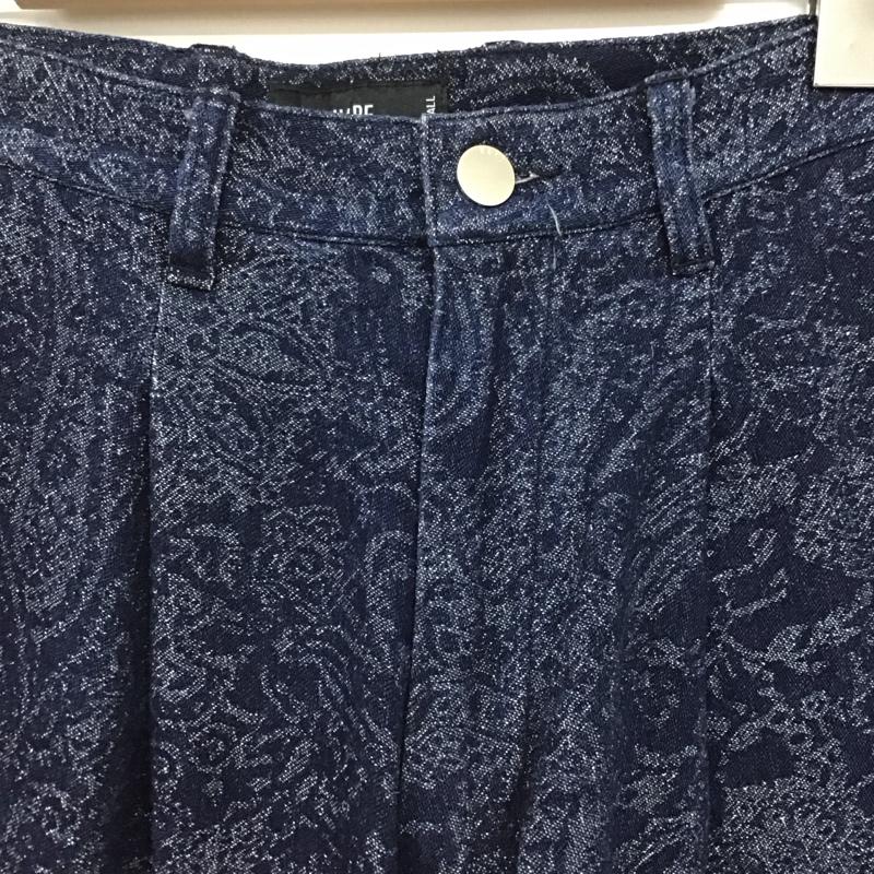 ハレ HARE パンツ デニム、ジーンズ デニムパンツ ワイドパンツ カジュアルパンツ S プリント インディゴ / インディゴ /  メンズ USED 古着 中古 10146856