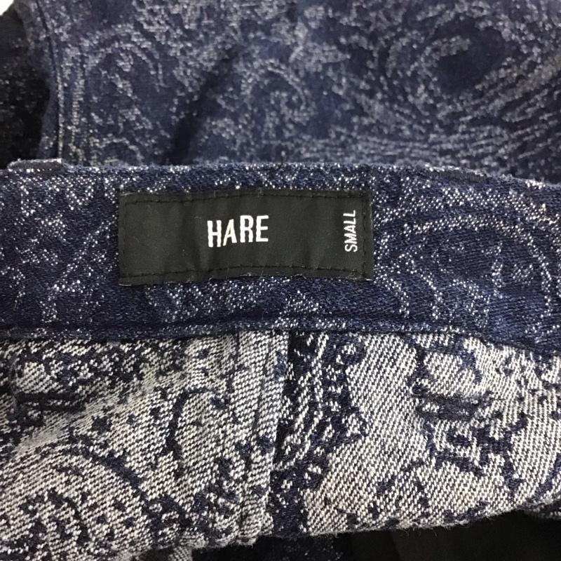 ハレ HARE パンツ デニム、ジーンズ デニムパンツ ワイドパンツ カジュアルパンツ S プリント インディゴ / インディゴ /  メンズ USED 古着 中古 10146856