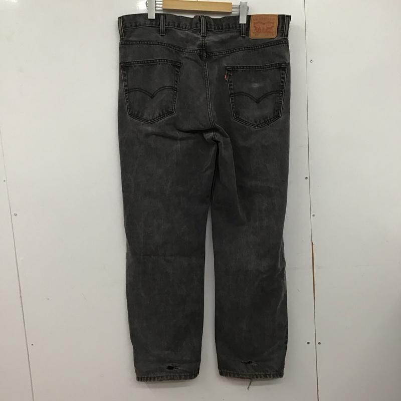 リーバイストラウスアンドコー Levi Strauss & co. パンツ デニム、ジーンズ デニムパンツ ワイドパンツ カジュアルパンツ 40 無地 ダークグレー / ダークグレー /  メンズ USED 古着 中古 10146857