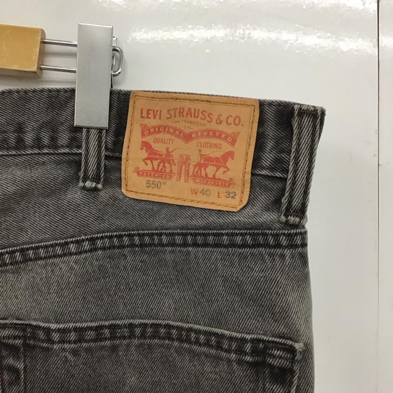 リーバイストラウスアンドコー Levi Strauss & co. パンツ デニム、ジーンズ デニムパンツ ワイドパンツ カジュアルパンツ 40 無地 ダークグレー / ダークグレー /  メンズ USED 古着 中古 10146857