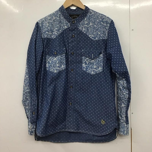 アールディーズ ALDIES シャツ、ブラウス 長袖 M 総柄 水色 / ライトブルー /  メンズ USED 古着 中古 10146860