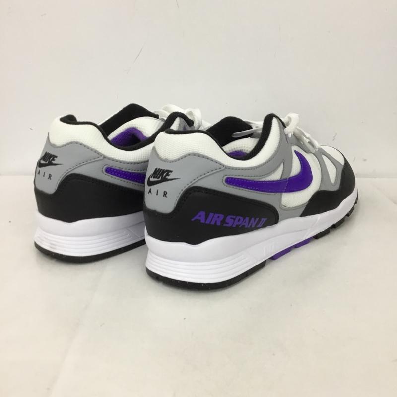 ナイキ NIKE スニーカー スニーカー AH8047 013 Air Span 2 28cm 28.0cm ロゴ、文字 白 / ホワイト / X 黒 / ブラック / X 紫 / パープル /  メンズ USED 古着 中古 10146870