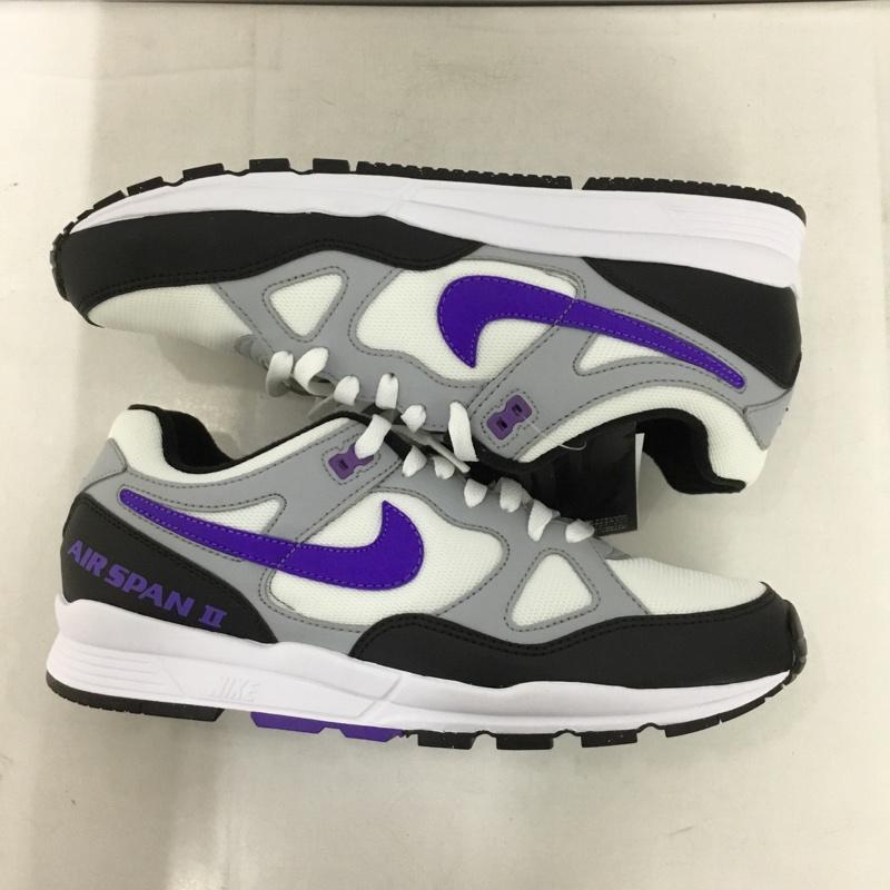 ナイキ NIKE スニーカー スニーカー AH8047 013 Air Span 2 28cm 28.0cm ロゴ、文字 白 / ホワイト / X 黒 / ブラック / X 紫 / パープル /  メンズ USED 古着 中古 10146870