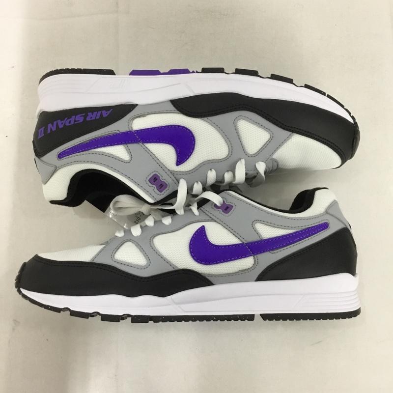 ナイキ NIKE スニーカー スニーカー AH8047 013 Air Span 2 28cm 28.0cm ロゴ、文字 白 / ホワイト / X 黒 / ブラック / X 紫 / パープル /  メンズ USED 古着 中古 10146870