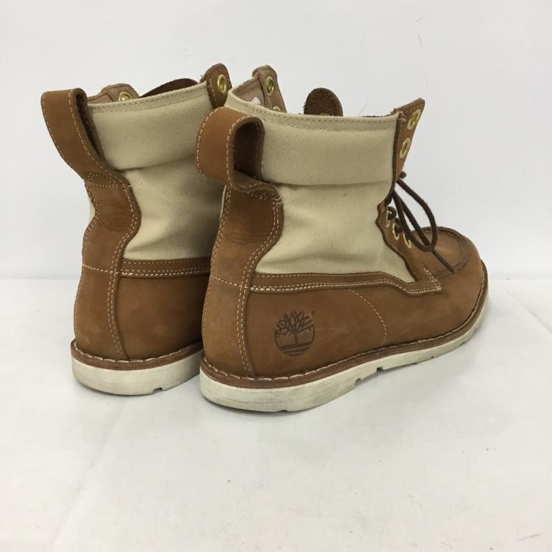 ティンバーランド Timberland ブーツ ショートブーツ 5630R レースアップ 26cm 26.0cm ワンポイント 茶 / ブラウン / X ベージュ / ベージュ /  メンズ USED 古着 中古 10146878