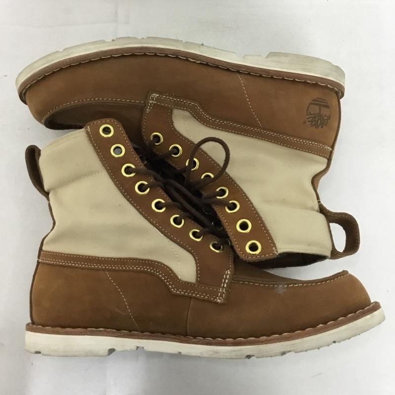 ティンバーランド Timberland ブーツ ショートブーツ 5630R レースアップ 26cm 26.0cm ワンポイント 茶 / ブラウン / X ベージュ / ベージュ /  メンズ USED 古着 中古 10146878