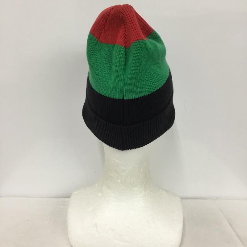 シュプリーム Supreme 帽子 ニット帽 13SS Big Striped Beanie Box Logo ロゴ、文字 赤 / レッド / X 緑 / グリーン / X 黒 / ブラック /  メンズ USED 古着 中古 10146883