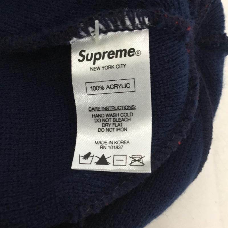 シュプリーム Supreme 帽子 ニット帽 DOWNHILL BEANIE 15AW 15FW スキー  紺 / ネイビー / X 赤 / レッド /  メンズ USED 古着 中古 10146884