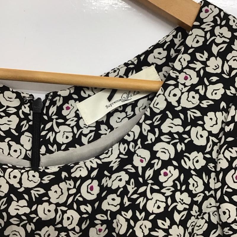 シュープリーム ララ Supreme.La.La ワンピース ミニスカート 124-OP012 半袖 五分袖 膝上丈 リボン M 花柄 マルチカラー / マルチカラー /  レディース USED 古着 中古 10146913