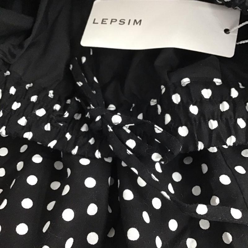 レプシムローリーズファーム LEPSIMLOWRYSFARM ボトムス ボトムス コットンプリントガラスカーチョ タグ付き ワイドパンツ M ドット 黒 / ブラック / X 白 / ホワイト /  レディース USED 古着 中古 10146917