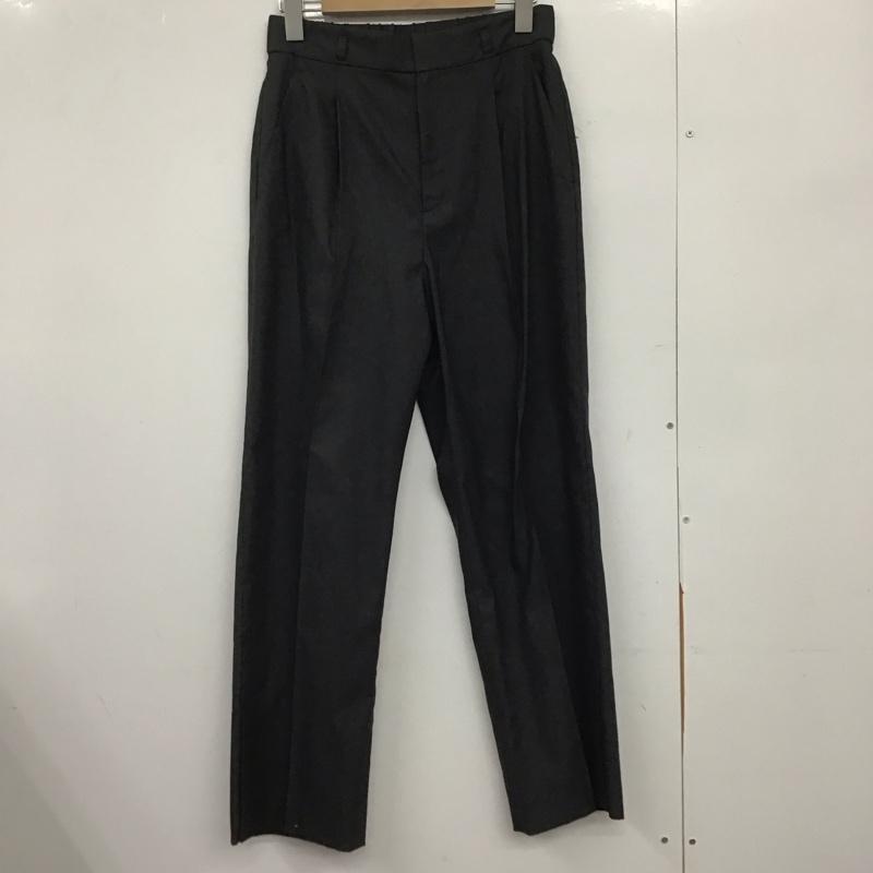 ユナイテッドアローズグリーンレーベルリラクシング UNITED ARROWS green label relaxing パンツ スラックス 3514-162-1942 スラブマットセミフレアスリットパンツ スラックス 38 無地 ダークグレー / ダークグレー /  レディース USED 古着 中古 10146941