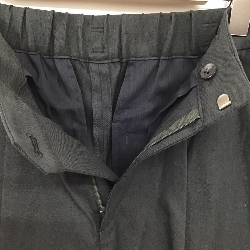 ユナイテッドアローズグリーンレーベルリラクシング UNITED ARROWS green label relaxing パンツ スラックス 3514-162-1942 スラブマットセミフレアスリットパンツ スラックス 38 無地 ダークグレー / ダークグレー /  レディース USED 古着 中古 10146941