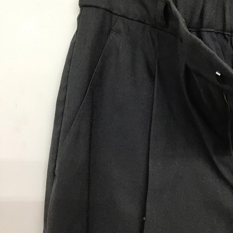 ユナイテッドアローズグリーンレーベルリラクシング UNITED ARROWS green label relaxing パンツ スラックス 3514-162-1942 スラブマットセミフレアスリットパンツ スラックス 38 無地 ダークグレー / ダークグレー /  レディース USED 古着 中古 10146941