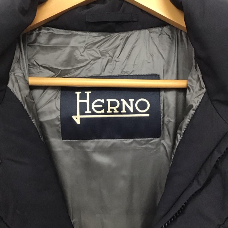 ヘルノ HERNO ジャケット、上着 ジャンパー、ブルゾン ジップアップジャケット ダウンジャケット アウター 無地 紺 / ネイビー /  メンズ USED 古着 中古 10146956