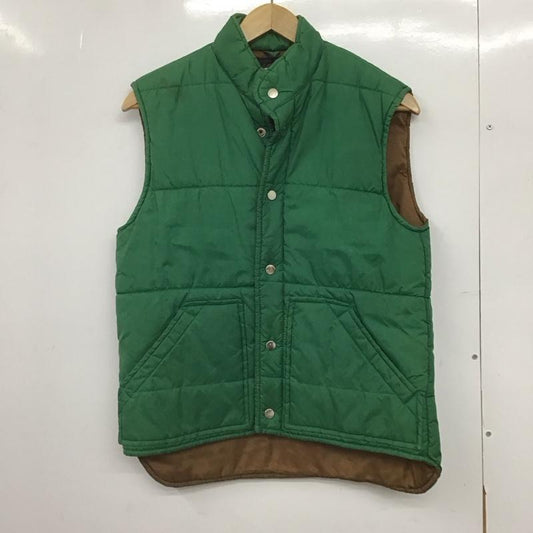 古着 USED ベスト ベスト ダウンベスト ノースリーブ 前ボタン S 無地 緑 / グリーン /  メンズ USED 古着 中古 10146963