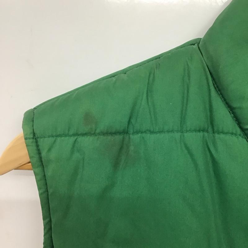 古着 USED ベスト ベスト ダウンベスト ノースリーブ 前ボタン S 無地 緑 / グリーン /  メンズ USED 古着 中古 10146963