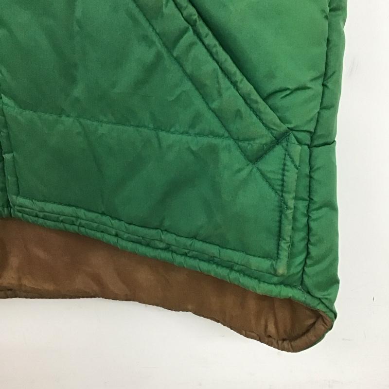 古着 USED ベスト ベスト ダウンベスト ノースリーブ 前ボタン S 無地 緑 / グリーン /  メンズ USED 古着 中古 10146963