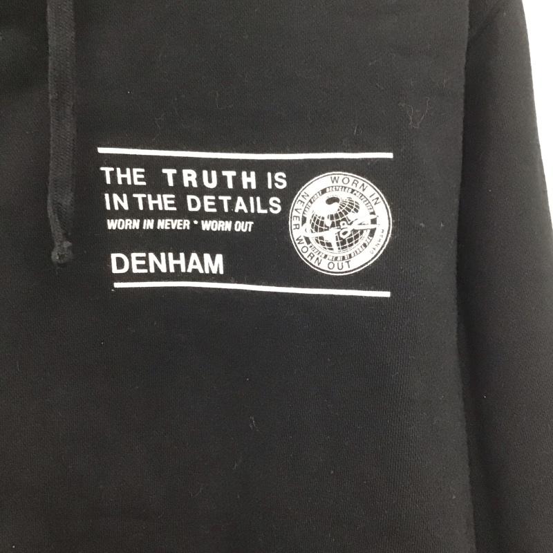デンハム DENHAM パーカー 長袖 長袖パーカー プルオーバーパーカー スウェット M ロゴ、文字 黒 / ブラック /  メンズ USED 古着 中古 10146976