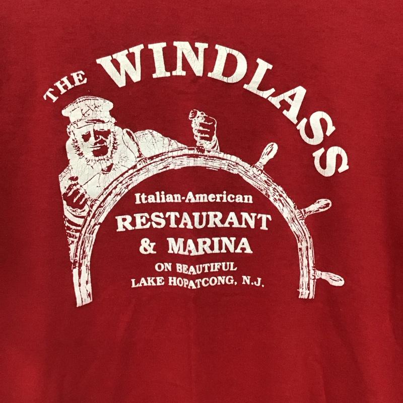 ジャージーズ JERZEES Tシャツ 半袖 半袖カットソー プリントTシャツ クルーネックカットソー L プリント 赤 / レッド /  メンズ USED 古着 中古 10147013