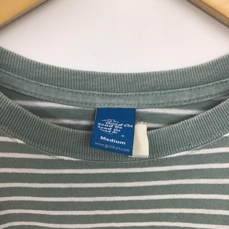 グッドオン Good On Tシャツ 半袖 半袖カットソー プリントTシャツ クルーネックカットソー M ボーダー柄 マルチカラー / マルチカラー /  メンズ USED 古着 中古 10147016