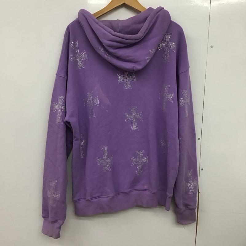 アンノン Unknown パーカー 長袖 長袖パーカー ジップアップパーカー スウェット M スカル 紫 / パープル /  メンズ USED 古着 中古 10147024
