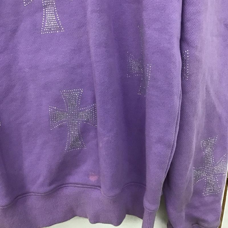 アンノン Unknown パーカー 長袖 長袖パーカー ジップアップパーカー スウェット M スカル 紫 / パープル /  メンズ USED 古着 中古 10147024